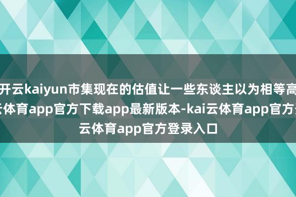 开云kaiyun市集现在的估值让一些东谈主以为相等高估-kai云体育app官方下载app最新版本-kai云体育app官方登录入口