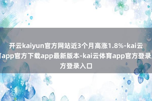 开云kaiyun官方网站近3个月高涨1.8%-kai云体育app官方下载app最新版本-kai云体育app官方登录入口