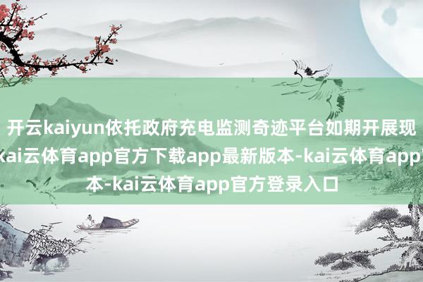 开云kaiyun依托政府充电监测奇迹平台如期开展现实情况评估-kai云体育app官方下载app最新版本-kai云体育app官方登录入口