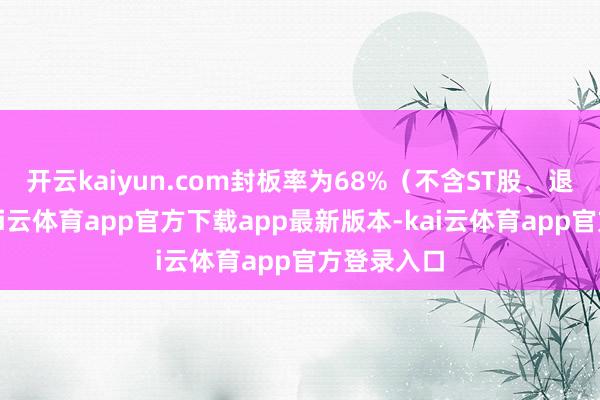 开云kaiyun.com封板率为68%（不含ST股、退市股）-kai云体育app官方下载app最新版本-kai云体育app官方登录入口