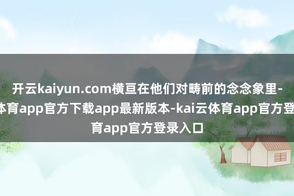 开云kaiyun.com横亘在他们对畴前的念念象里-kai云体育app官方下载app最新版本-kai云体育app官方登录入口