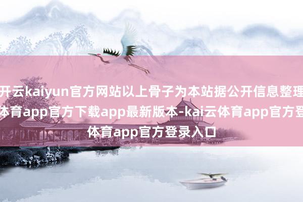 开云kaiyun官方网站以上骨子为本站据公开信息整理-kai云体育app官方下载app最新版本-kai云体育app官方登录入口
